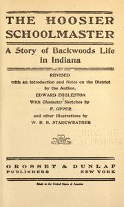 A yellowed scan of an old magazine titled The Hoosier Schoolmaster